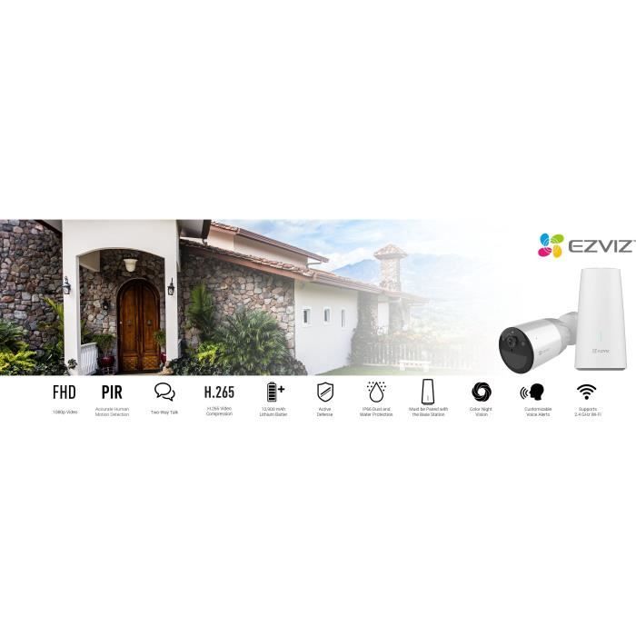 Kit alarme - EZVIZ - Home sensor - 1 Hub A3 + 2 détecteurs + 1 bouton intelligent