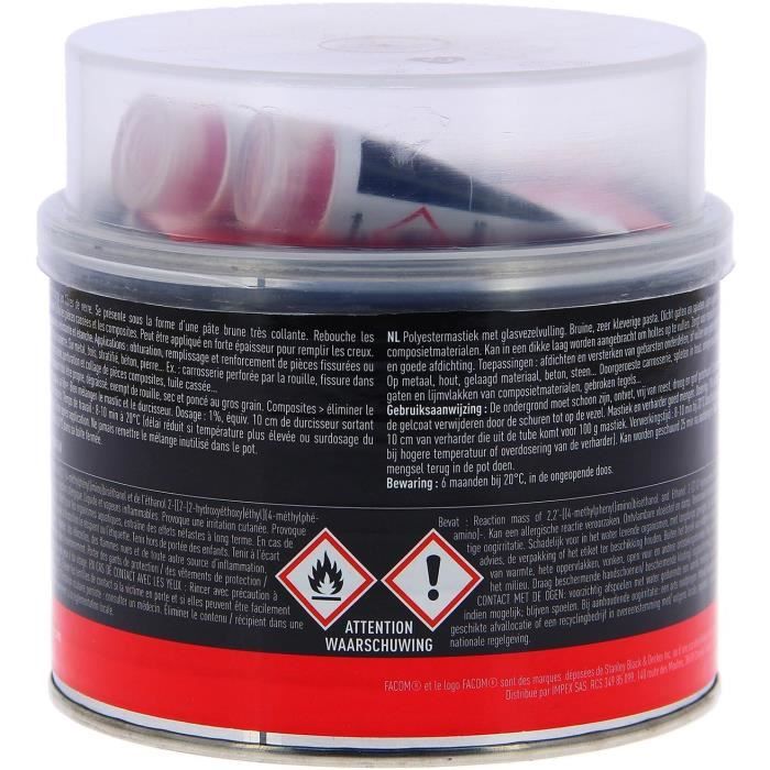 FACOM Mastic armé - Chagé en fibres de verre - 600 g