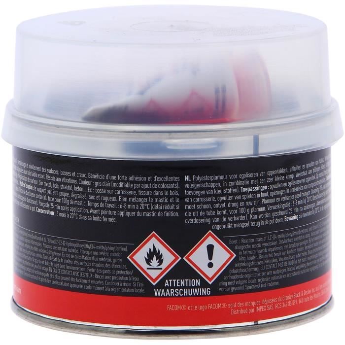 FACOM Mastic polyester standard - Remplissage nivellement - 500 g