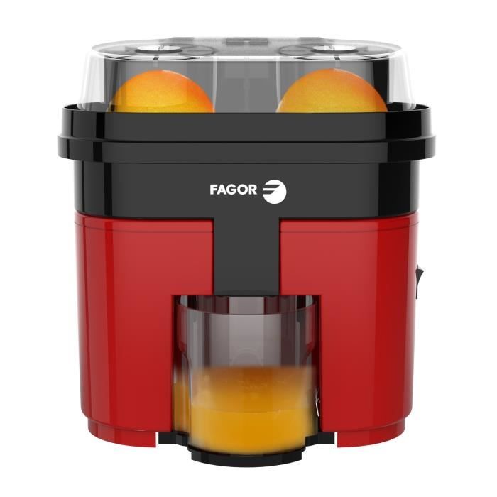 Presse agrumes double FAGOR - FG090 - Rouge, noir et transparent - 90W - Presse 6 oranges en 60 secondes