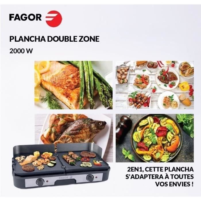 Plancha électrique - FAGOR - FG823 - Plancha Inox Extra Large - 2000 W