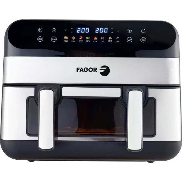 Friteuse sans huile - FAGOR - Airfryer FGF10 - 10L - 2400 W - Ecran tactile - 8 modes pré enregistré  Grande cuve de cuisson