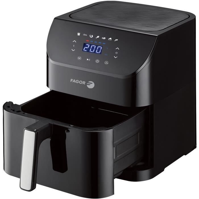 Friteuse sans huile - FAGOR - Airfryer XL - 8L - 1800 W - Ecran tactile - 7 pré-réglages de cuisson - Minuterie - Noir