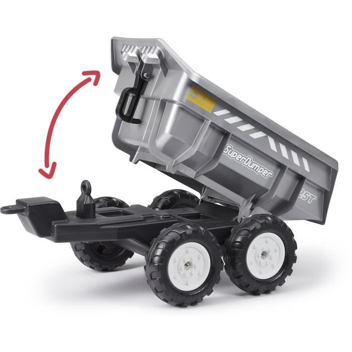 Remorque basculante - FALK - Super Dumper - Adaptable a l'ensemble de la gamme de tracteurs Falk 3-7 ans - 100% Fabriqué en France