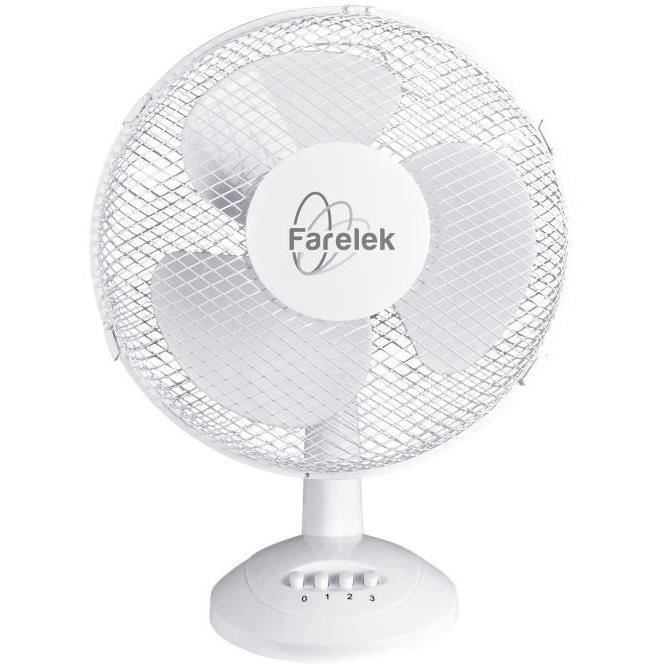 Ventilateur a poser MIAMI 30 - 30cm 40W blanc oscillant - FARELEK