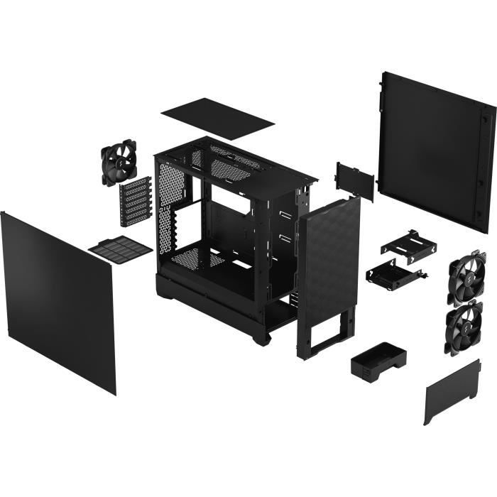 Boîtier PC - FRACTAL DESIGN - Pop Air Black Solid - Noir (FD-C-POA1A-01)