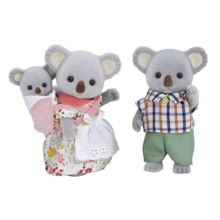 Famille Koala Sylvanian - SYLVANIAN FAMILIES - 5310 - Articulée et Habillée - Gris