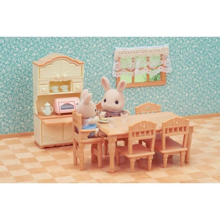 Figurines miniatures - SYLVANIAN FAMILIES - La salle a manger - Set complet pour meubler une salle a manger