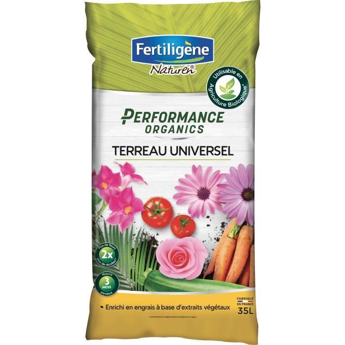 FERTILIGENE Terreau Performance Organics Universel - 35 L