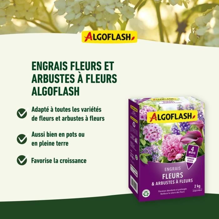 Engrais Fleurs et Arbustes a Fleurs - ALGOFLASH NATURASOL - 2 kg