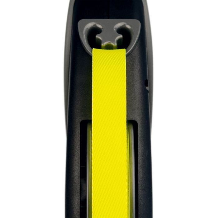 Laisse enrouleur Flexi Neon Giant - FLEXI - GT3-210-S-NEO-12 - Noir et jaune - Pour chiens jusqu'a 50 kg