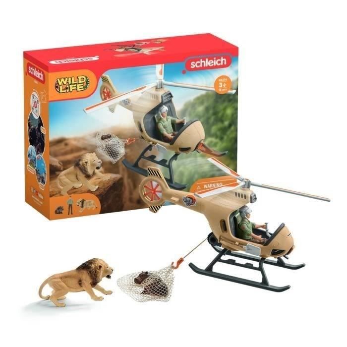 Figurine Hélicoptere pour sauvetage d'animaux - SCHLEICH - Wild Life - Enfant - Mixte - 42476