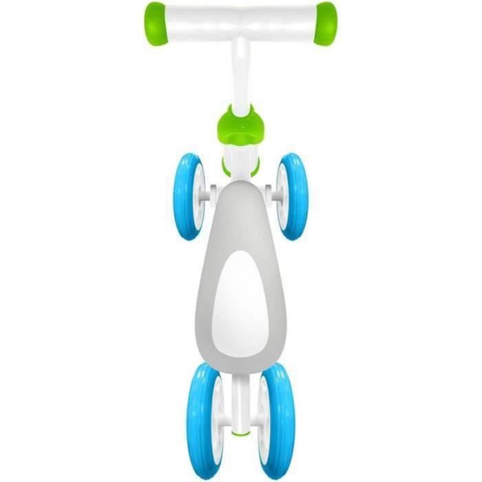 Draisienne Baby Walker Skids Control - Cadre acier ergonomique - 4 roues PVC - Confortable et sécurisé - Vert