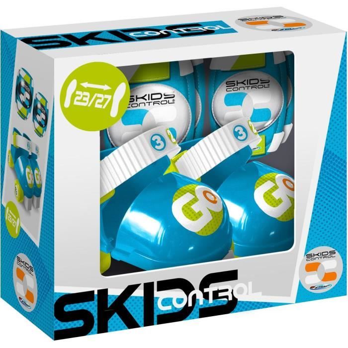 Set Patins a Roulettes + Coudieres & Genouilleres BLEU SKIDS CONTROL