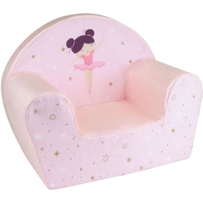 Fauteuil club Danseuse Ballerine pour enfant - FUN HOUSE - l.52 x P.33 x H.42 cm - Rose