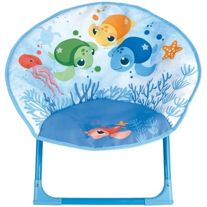 Fun house ma petite carapace siege lune pliable tortues aquatiques pour enfant h.47 x l.54 x p.42 cm