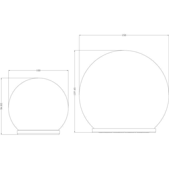 Sphere solaire GALIX - Effet verre brisé - Ø 15cm - 25 LED blanches