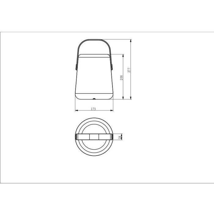 Lanterne portative rechargeable GALIX G4420 - USB 9 LED - Blanc chaud