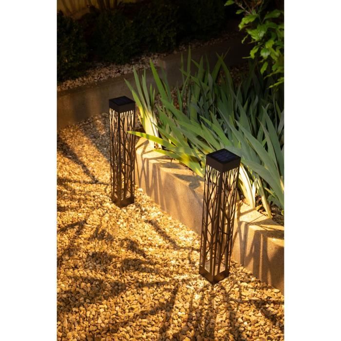 Decoration Balise solaire GALIX G4465 - 20 lumens - A visser ou a planter - H70cm - Blanc Chaud