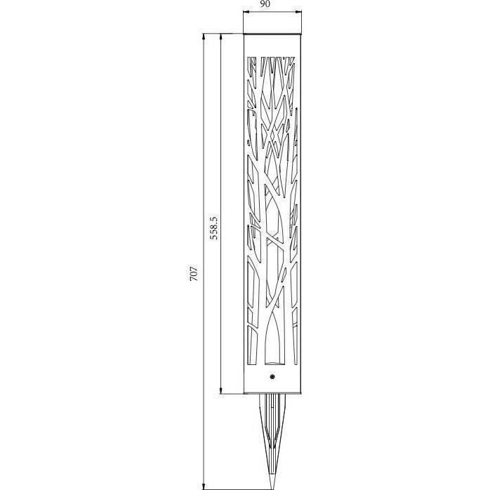 Decoration Balise solaire GALIX G4465 - 20 lumens - A visser ou a planter - H70cm - Blanc Chaud