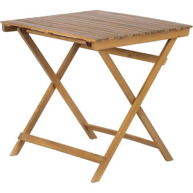 Ensemble repas BARI en bois d'acacia FSC et corde grise