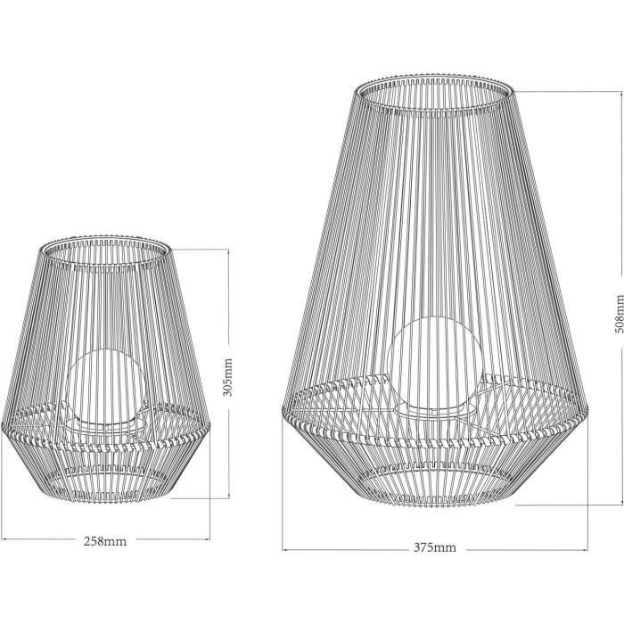 Lanterne solaire décorative boule perlée - GALIX - H30 - 10 Lumens - 8 heures d'éclairage