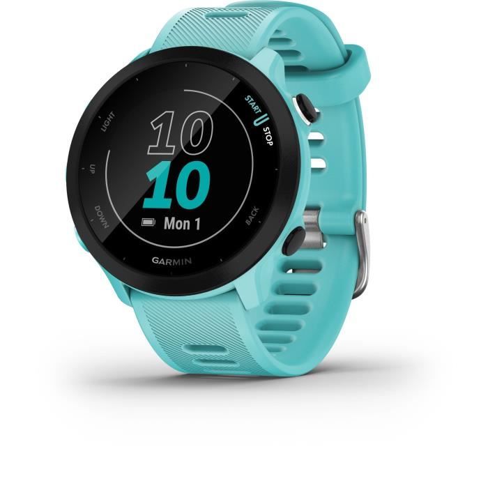 Montre connectée sport - GARMIN - Forerunner 55 - Aqua (Vert d'eau)