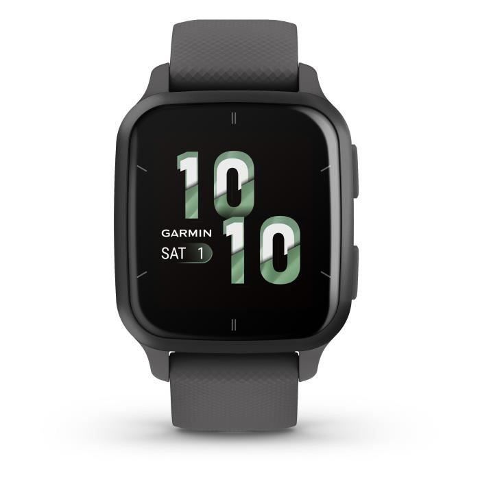 Montre connectée GARMIN Venu Sq 2 Gray avec bracelet noir