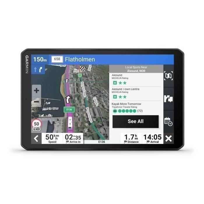 GPS GARMIN Camper 895 - Écran 8 - Itinéraires personnalisés - Alertes spécifiques