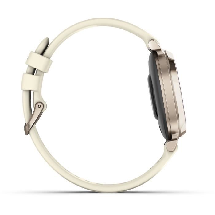 Montre connectée - GARMIN - Lily 2 - 25,4 x 21,3 mm - Cream Gold avec bracelet Blanc coco