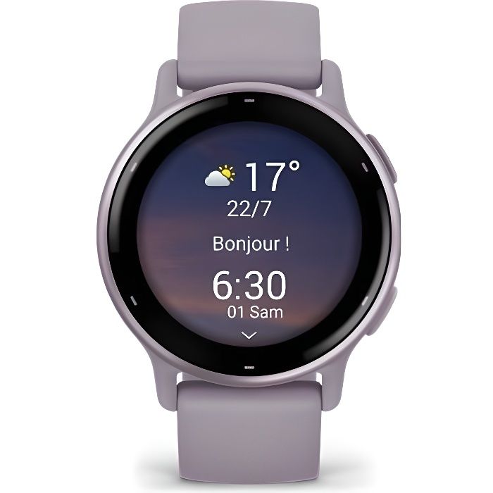 Montre connectée Garmin Vivoactive 5, Metallic Orchid avec bracelet violet