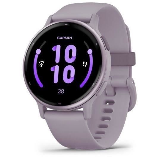 Montre connectée Garmin Vivoactive 5, Metallic Orchid avec bracelet violet