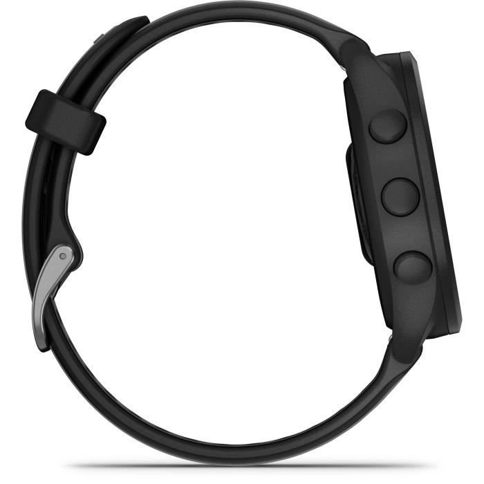 Montre GPS connectée - GARMIN - Forerunner 165 - 1,2 - Noir avec bracelet Noir et Gris