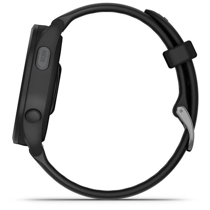 Montre GPS connectée - GARMIN - Forerunner 165 - 1,2 - Noir avec bracelet Noir et Gris