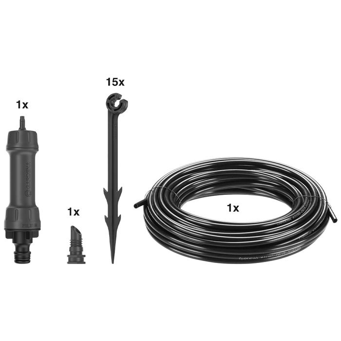 GARDENA Kit complet arrosage goutte-a-goutte taille S Micro-Drip  Arrosage ligne 100m max  Systeme auto-nettoyant - (13010-20)