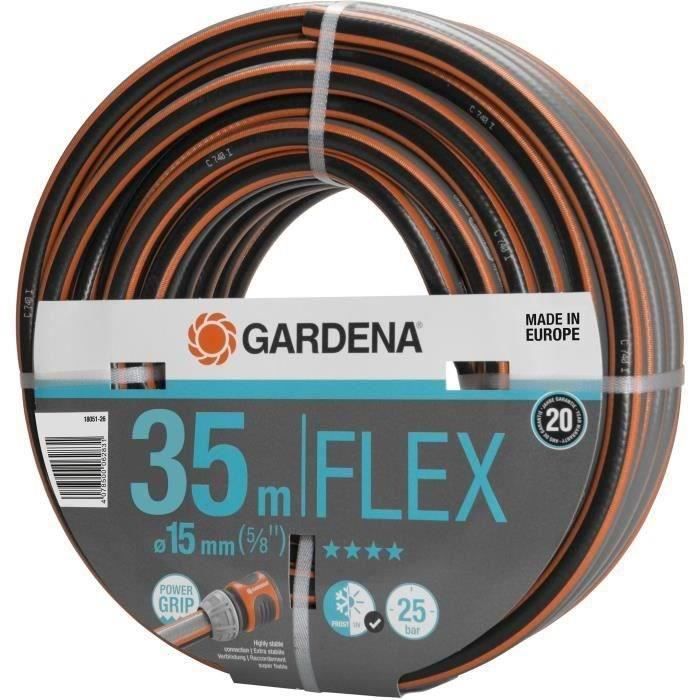 GARDENA Tuyau d'arrosage Comfort FLEX  Longueur 35m  Ø15mm  Anti-noeud et indéformable  Garantie 20 ans