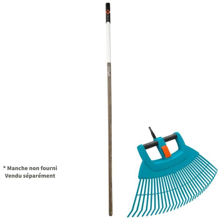 Balai a gazon 2 en 1 XXL Combisystem GARDENA - Plastique renforcé - 77cm - 32 dents - Garantie 25 ans