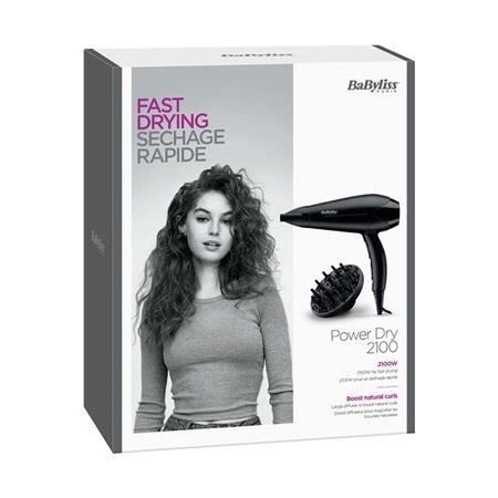 Seche-cheveux - BaByliss - D563DE Power Dry 2100 - Design Léger et Compact