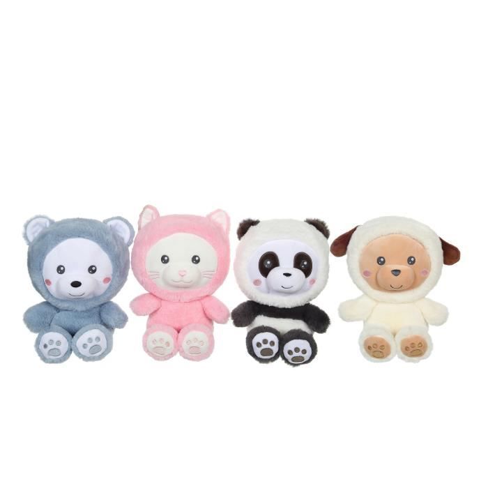 Peluche Panda Hoody Pets - GIPSY TOYS - 24 cm