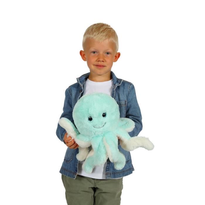 Peluche Pieuvre - GIPSY TOYS - Bleu, 32 cm