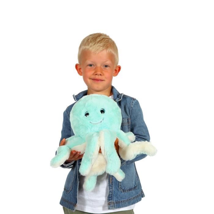 Peluche Pieuvre - GIPSY TOYS - Bleu, 32 cm