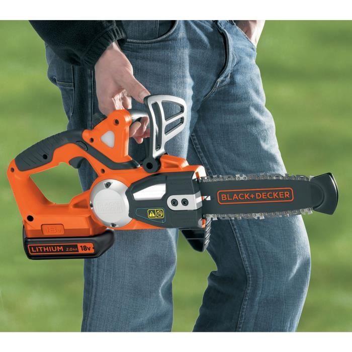 Tronçonneuse sans fil 18V GKC1820L20-QW BLACK+DECKER - 20 cm - Livrée avec batterie 18V 2 Ah et chargeur