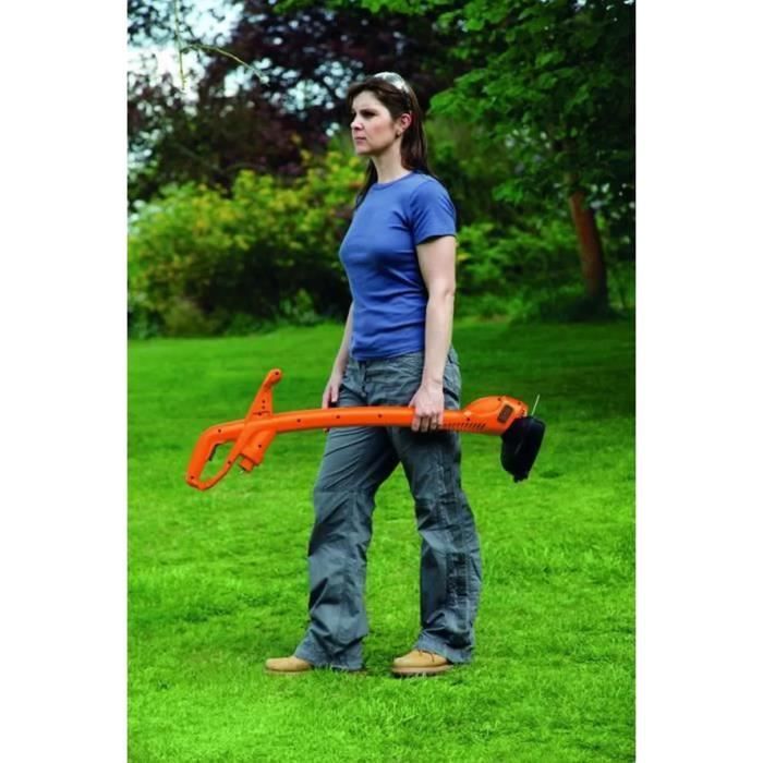 Coupe-Bordures Filaire BLACK+DECKER GL310 300W 25cm - Déroulement du Fil par Frappe au Sol