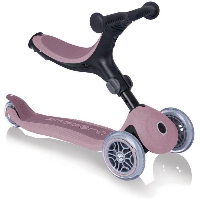 Trottinette 3 roues évolutive - GLOBBER - ACTIVE ECOLOGIC - Framboise - Plastique recyclé - Porteur - Siege large - 15 mois a 9 ans