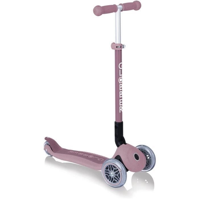 Trottinette 3 roues évolutive - GLOBBER - ACTIVE ECOLOGIC - Framboise - Plastique recyclé - Porteur - Siege large - 15 mois a 9 ans