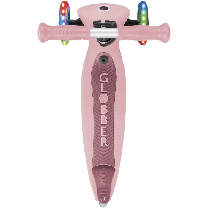 Globber -  Trottinette évolutive GO-UP ACTIVE PLUS LIGHTS avec siege - Rose pastel