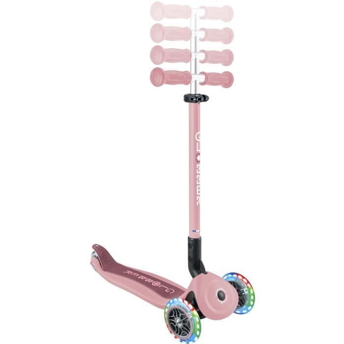 Globber -  Trottinette évolutive GO-UP ACTIVE PLUS LIGHTS avec siege - Rose pastel