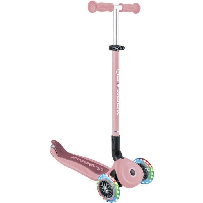 Globber -  Trottinette évolutive GO-UP ACTIVE PLUS LIGHTS avec siege - Rose pastel