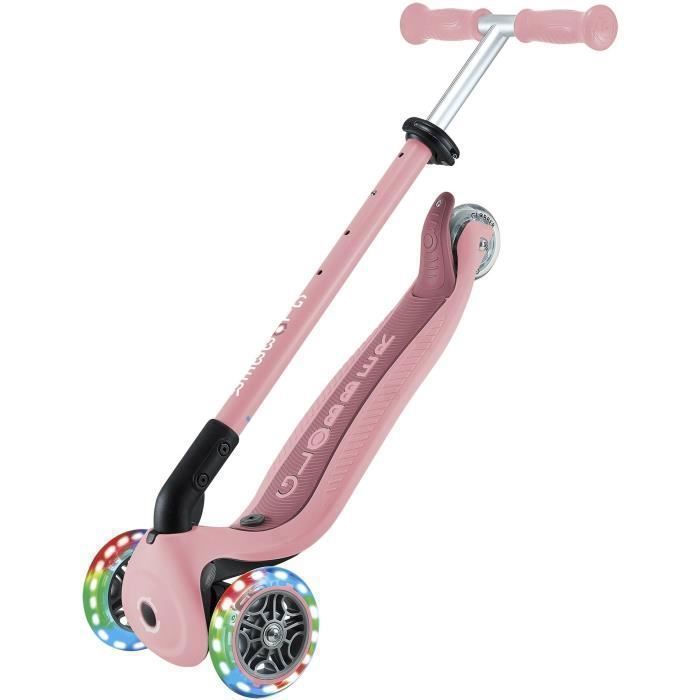 Globber -  Trottinette évolutive GO-UP ACTIVE PLUS LIGHTS avec siege - Rose pastel