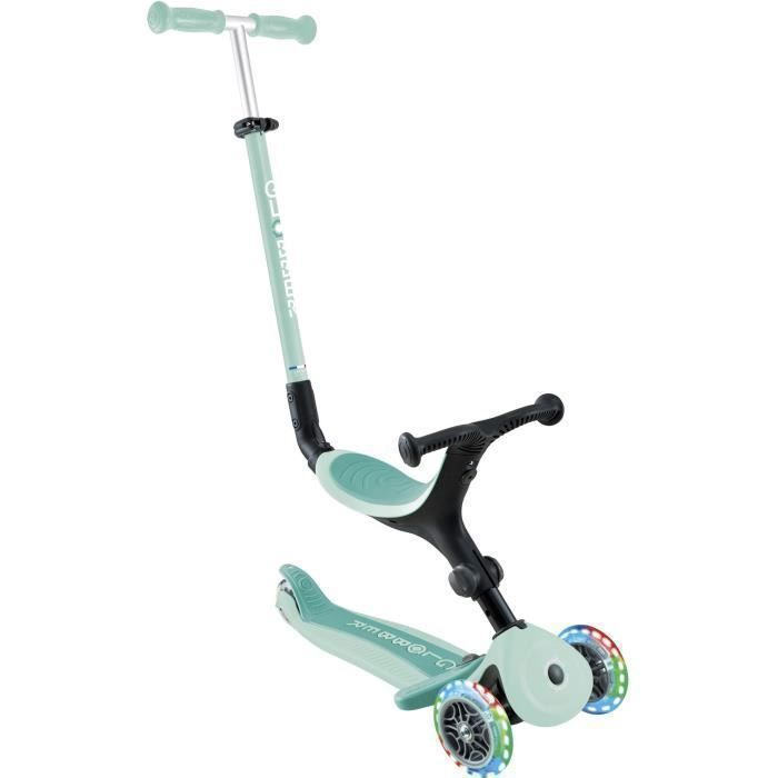 Globber - Trottinette évolutive GO-UP ACTIVE PLUS LIGHTS avec siege - Vert menthe